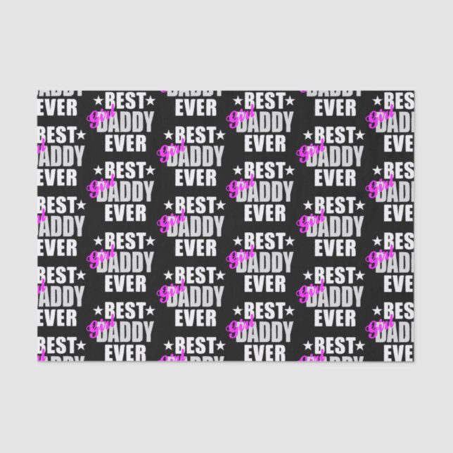 Papel De Seda Melhor Pai de Menina Padrão (Frente )