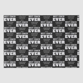 Papel De Seda Melhor treinador de todos os anos ano preto branco