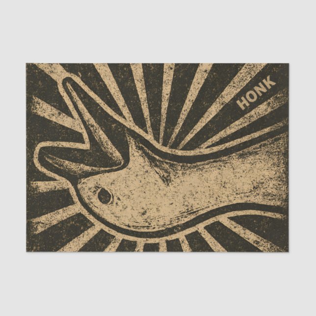 Papel De Seda Meme Galinha do Pato Engraçado Honk Goose (Frente )