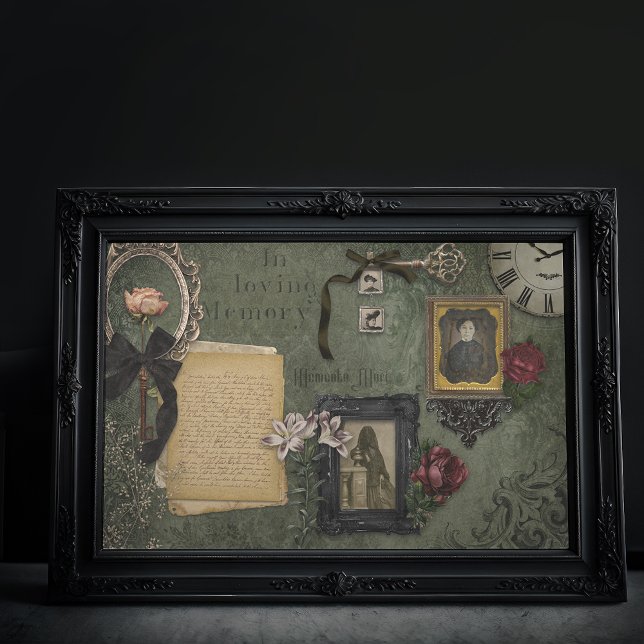 Papel De Seda Memória Funerária Vitoriana do Halloween Ephemera (Criador carregado)