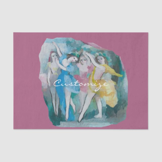 Papel De Seda Menina Ballerina Dancers Thunder_Cove (Frente )