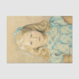 Papel De Seda Menina Bonita Com Cabelo Louro