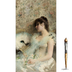 Papel De Seda Menina Com Beija-flores de Vittorio Matteo Corcos