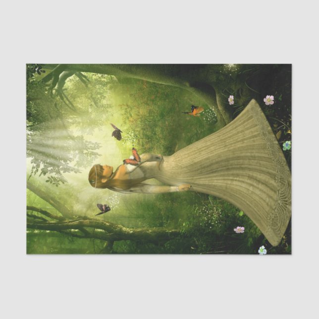 Papel De Seda Menina da floresta (Frente )