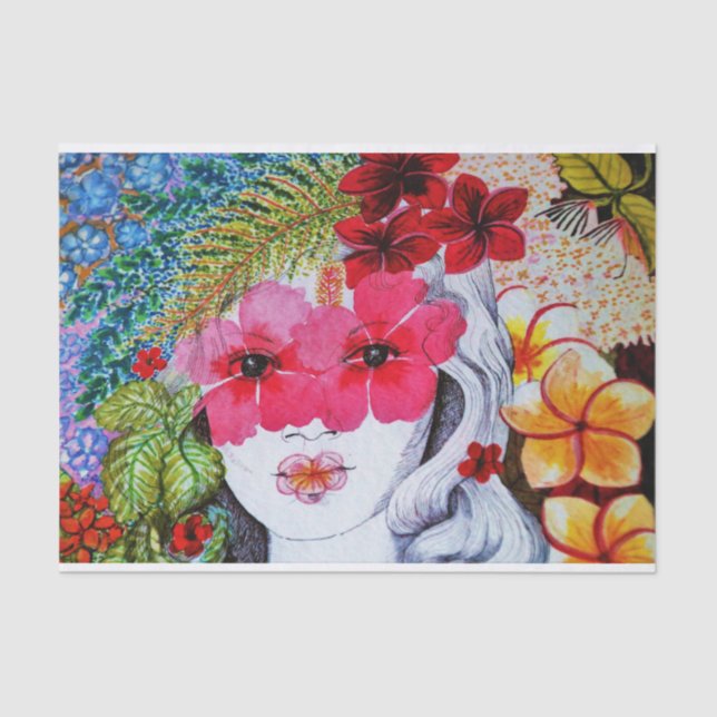 Papel De Seda menina das flores (Frente )