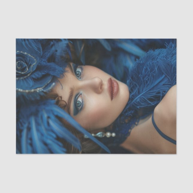 Papel De Seda Menina de aparar da década de 192021 (Frente )