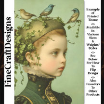 Menina e Vinhas e Pássaros Vitorianos Bonitos BE1 