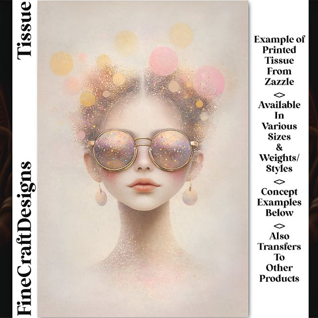 Papel De Seda Menina Em Óculos De Sol Com Dissociação DN2D Leve (Criador carregado)