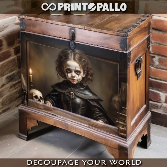 Papel De Seda Menina nobre amaldiçoada no estilo gótico (Criador carregado)