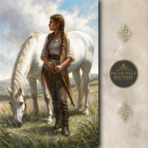 Menina Trançada com Decoupage de Prado de Cavalo B