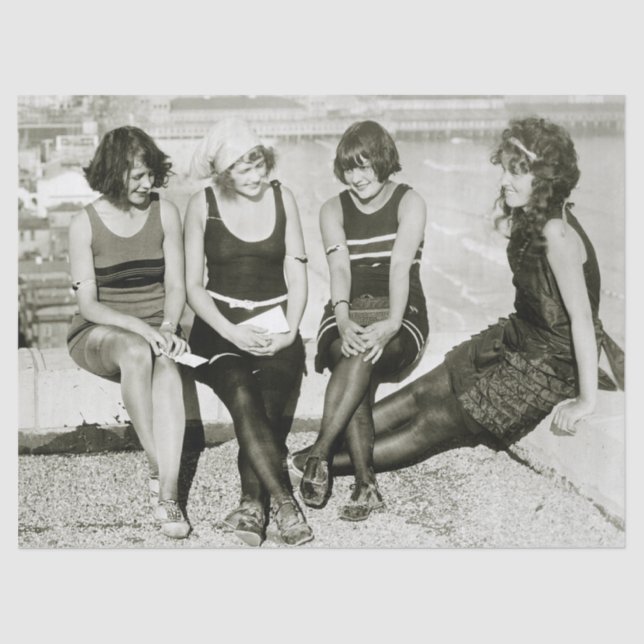 Papel De Seda Meninas bonito, 1920 (Frente )