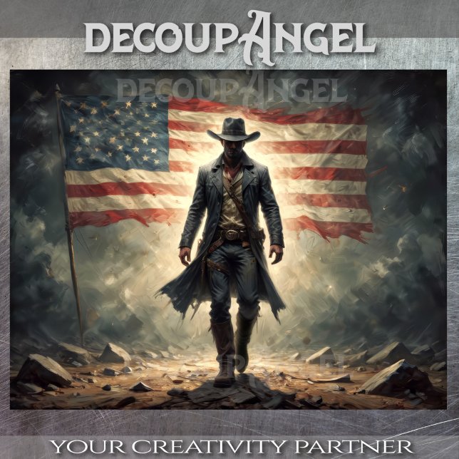 Papel De Seda Menino Americano Patriótico - Disco - (Criador carregado)