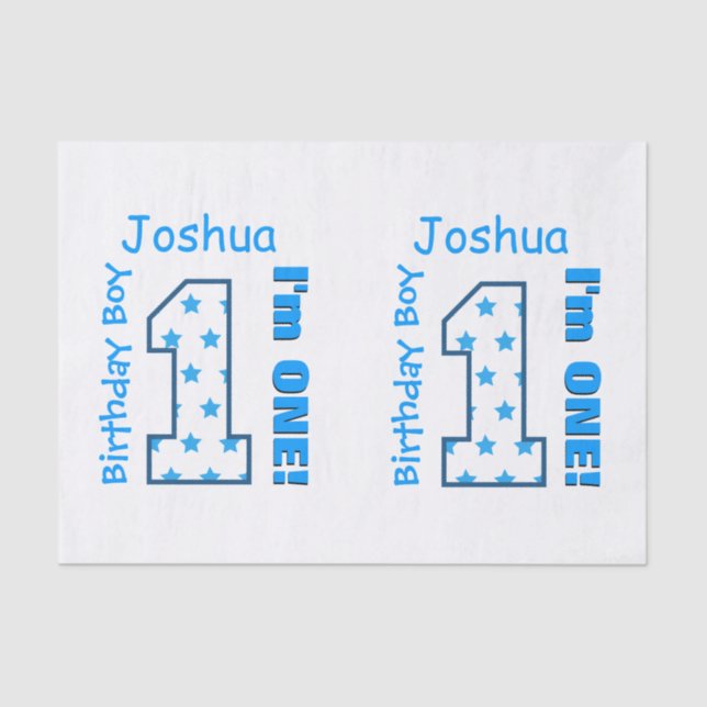 Papel De Seda MENINO conhecido feito sob encomenda V2A do número (Frente )