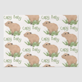 Papel De Seda Menino da Capybara Pun, Cuja Cobra Personalizada
