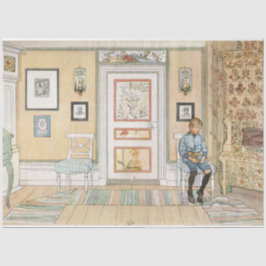 Papel De Seda Menino sentado no canto (por Carl Larsson)