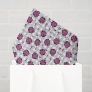 Papel De Seda Meninos De Padrão De Desenho De Ladybug Cor-De-Ros
