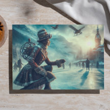 Mensageiro de Inverno Fantasia Steampunk Descoupag