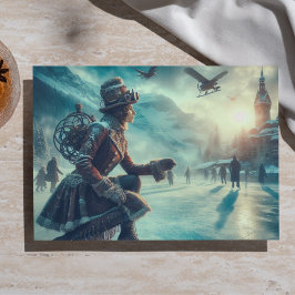 Papel De Seda Mensageiro de Inverno Fantasia Steampunk Descoupag