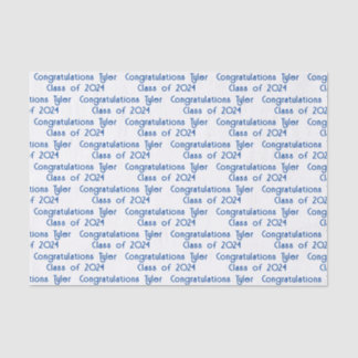 Papel De Seda Mensagem de Graduação Personalizada