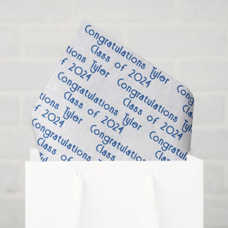 Papel De Seda Mensagem de Graduação Personalizada