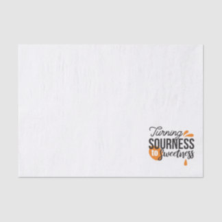 Papel De Seda Mensagem de vida positiva - Transformando azedo em