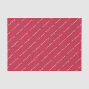 Papel De Seda Mensagem Personalizada de Script de Natal Elegante