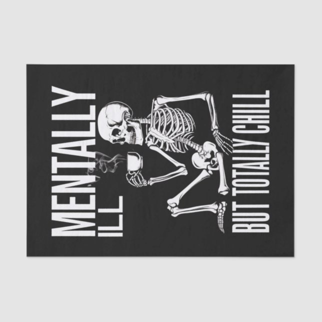 Papel De Seda Mentalmente Doente, Mas Totalmente Enchido Figurin (Frente )