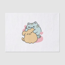 Papel De Seda Meow & Woof Perfect Toga - Gato e Cachorro Bonitos