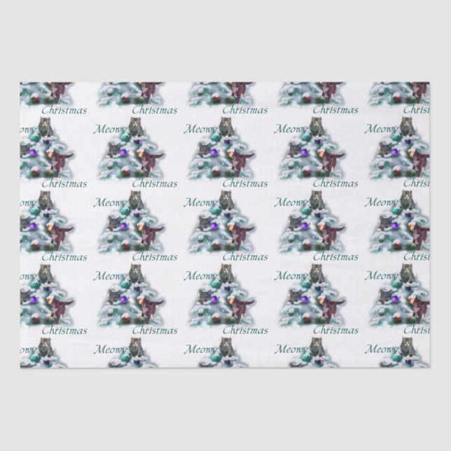 Papel De Seda Meowy Christmas (Frente )