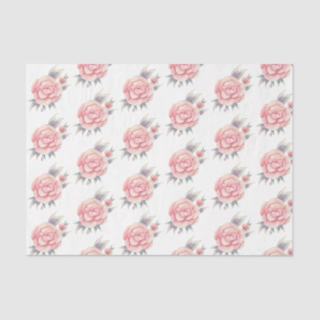 Papel De Seda Meraki Pink Floral Series Design 5 (Frente )