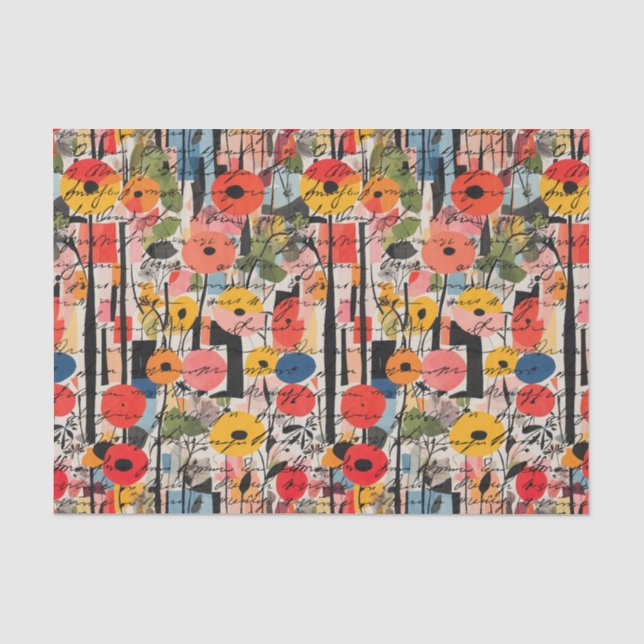 Papel De Seda Mercado francês da floração (Frente )
