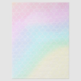 Papel De Seda Mermaid Tail Teal Pink Girly Birthday