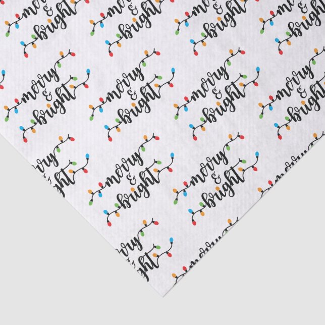 Papel De Seda Merry & Bright Tissue Paper (Detalhes)