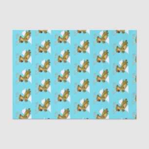 Papel De Seda Merry Christmas Flying Reindeer Cute