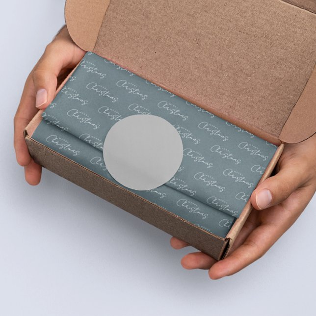 Papel De Seda Merry Christmas Minimalist Script (Criador carregado)