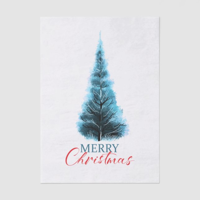 Papel De Seda Merry Christmas pine tree (Frente )
