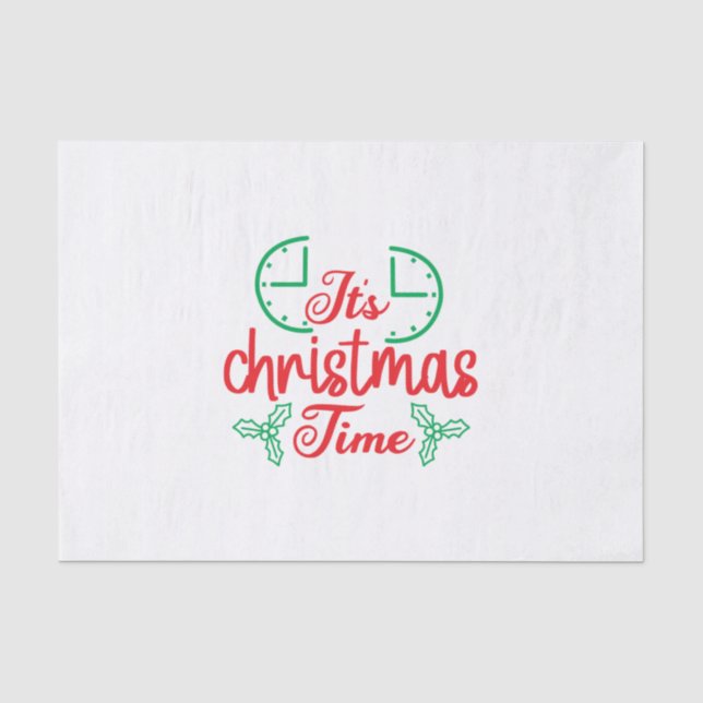 Papel De Seda Merry Xmas It Is Christmas Time (Frente )