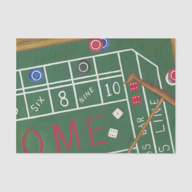 Papel De Seda Mesa de casino com calça e dispositivo (Frente )