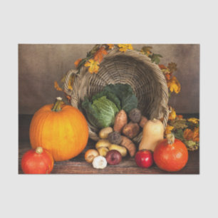 Papel De Seda Mesa rustica de Ação de Graças e colheita abundant