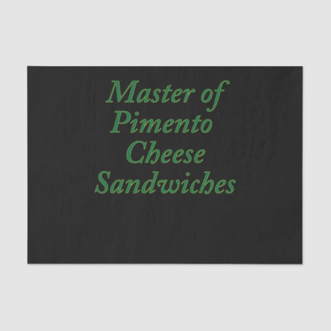 Papel De Seda Mestre Pimento Cheese Sanduíches Engraçados Golfe (Frente )