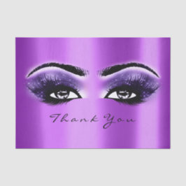 Papel De Seda Metálico Violeta Roxo-Metálico Obrigado Olhos