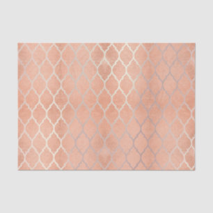 Papel De Seda Metálicos Dourados cor-de-rosa do coral coram