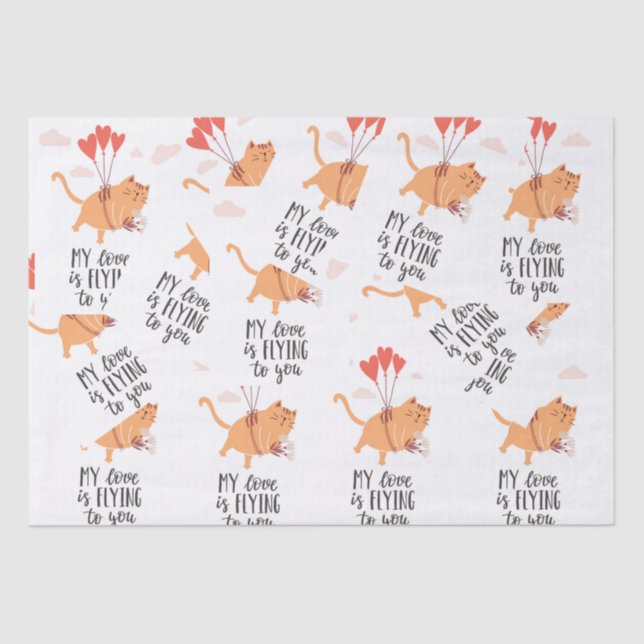 Papel De Seda Meu amor está voando para você (Frente )