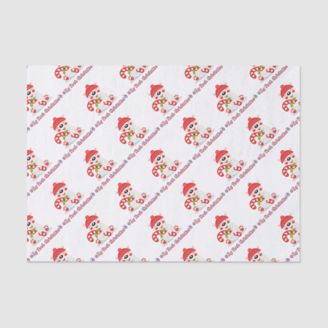 Papel De Seda Meu Primeiro Bebê De Natal (Frente )