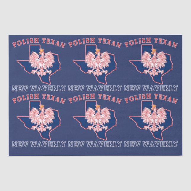 Papel De Seda Mew Waverly Polonês Texan (Frente )