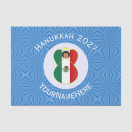Papel De Seda Mexican Angel Hanukkah Flag Personalized Gift