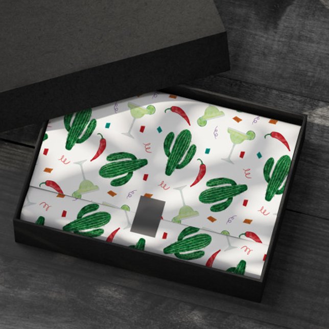 Papel De Seda Mexicanos Fiesta, Margaritas e Pimentos Chili (Criador carregado)