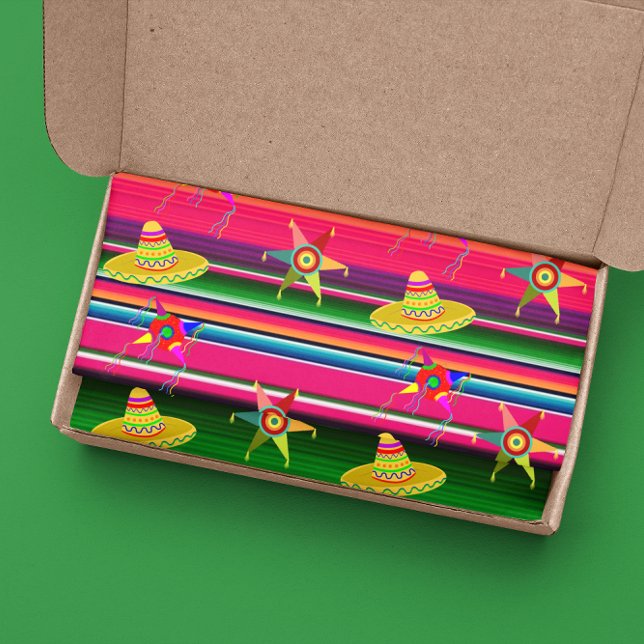 Papel De Seda México - Banheiras de Serape Mexicano - Natal (Criador carregado)
