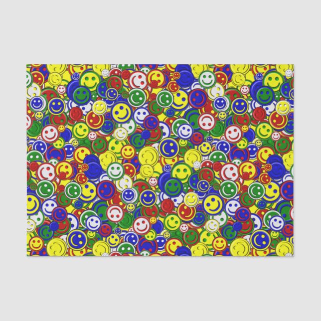 Papel De Seda Miçangas de Amantes de Rosto Feliz Principal (Frente )