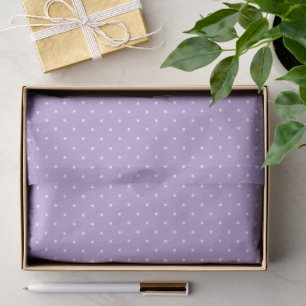 Papel De Seda Micro Bolinhas Branco - Lavanda Suave